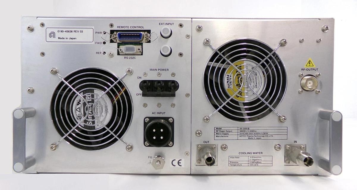 Used ADTEC Plasma Technology AX-3000III RF Plasma Generator AMAT 0190-45636 Surplus