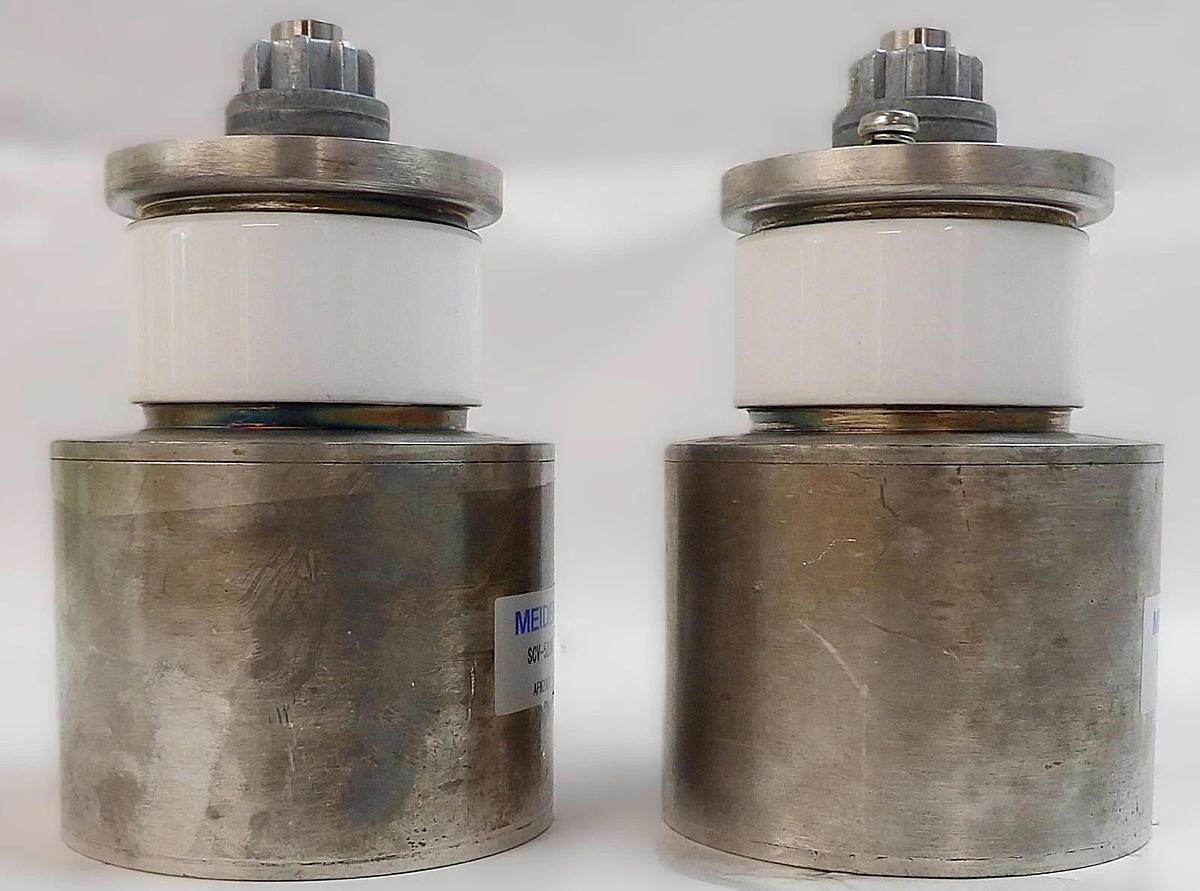Used Meiden SCV-520M Variable Vacuum Capacitor Lot of 2 Spare