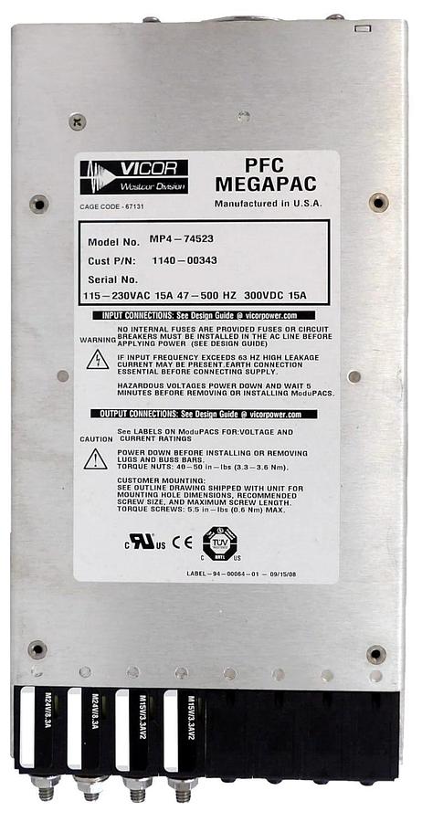 Used Vicor MP4-74523 Power Supply MegaPAC 10-130242-01 AMAT 1140-00343 Working Spare