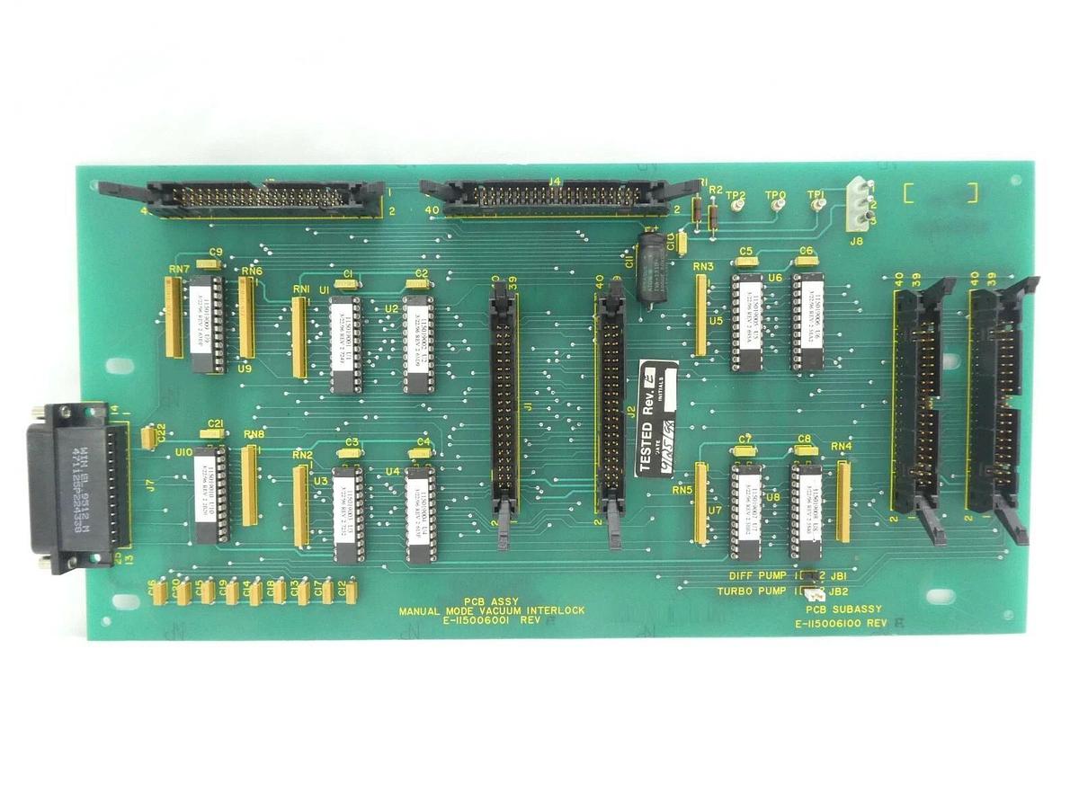Used Varian Semiconductor VSEA E-115006001 Manual Mode Vacuum Interlock PCB Rev. E