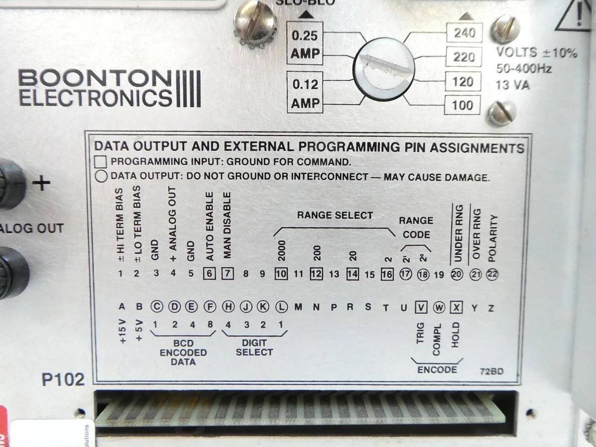Used Boonton Electronics 72BD Capacitance Meter 2-2000pF 1 MHz 72-4B Surplus Spare