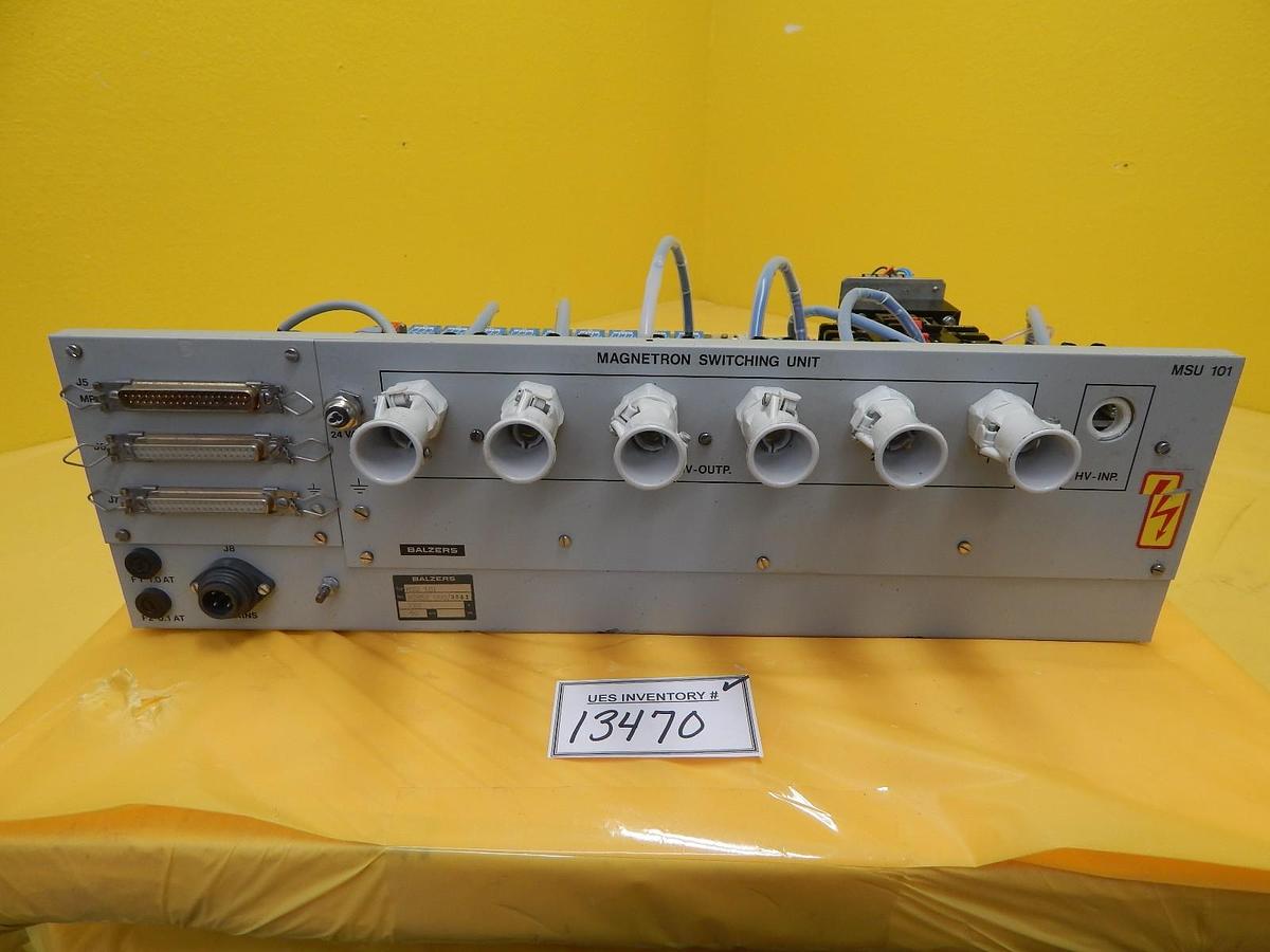 Used Balzers BG M52 000 Rack Mount Magnetron Switching Unit MSU 101 Used Working