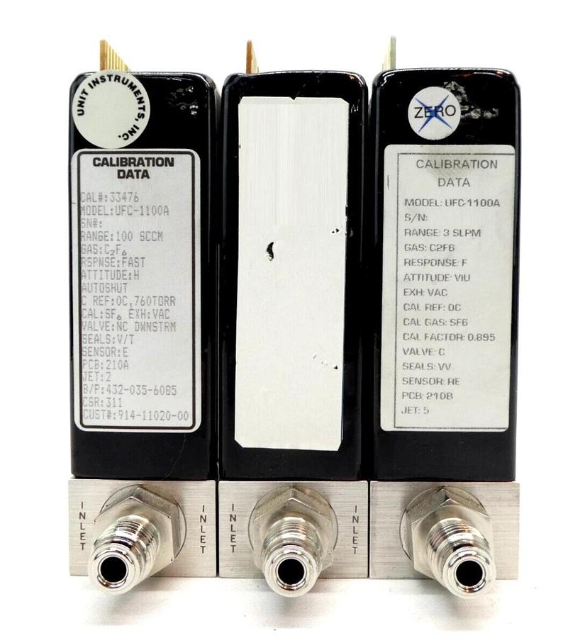 Used UNIT Instruments UFC-1100A Mass Flow Controller MFC C2F6 O2 Ar Lot of 22 Working