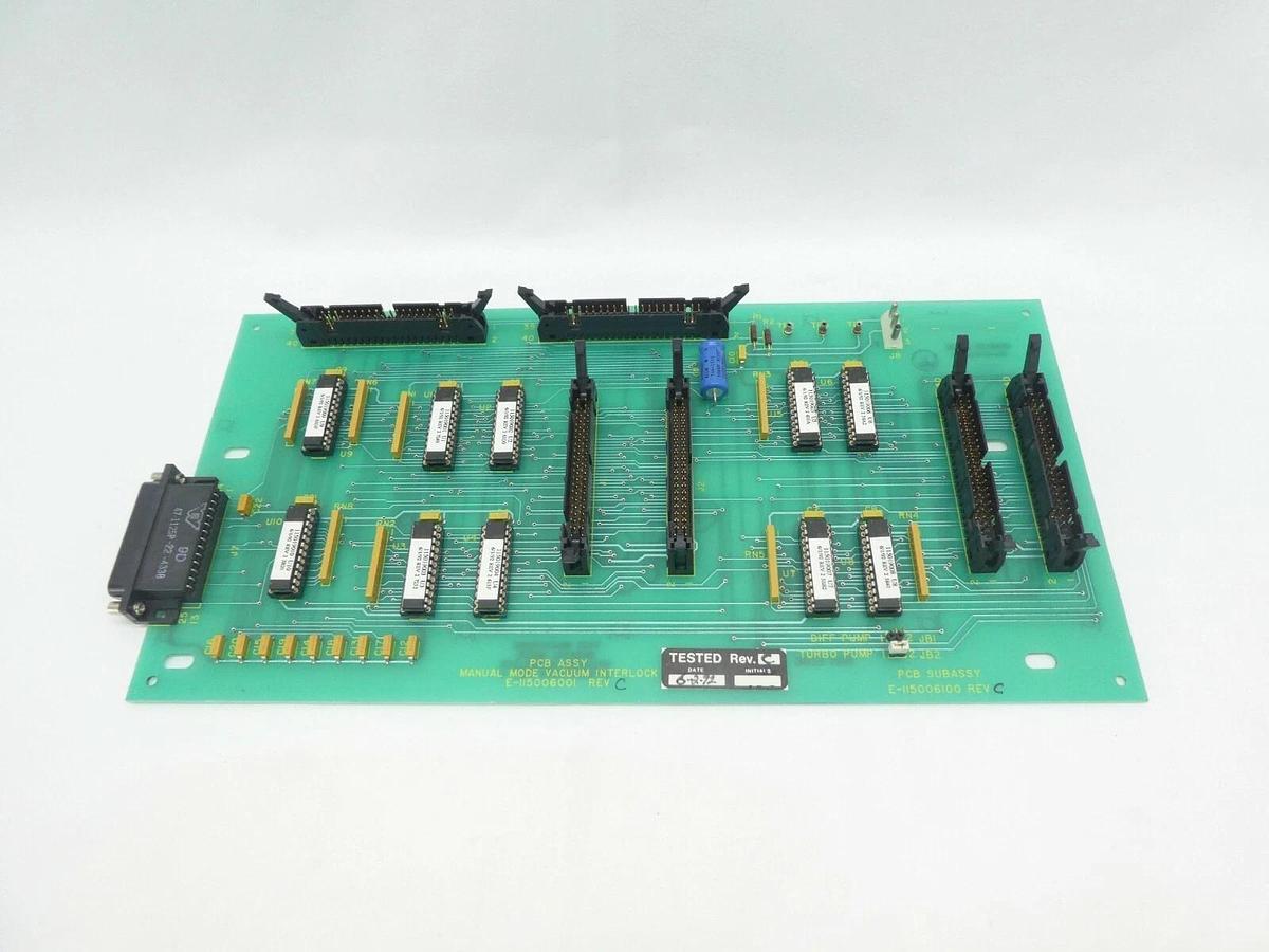Used Varian Semiconductor VSEA E-115006001 Manual Mode Vacuum Interlock PCB Rev. C