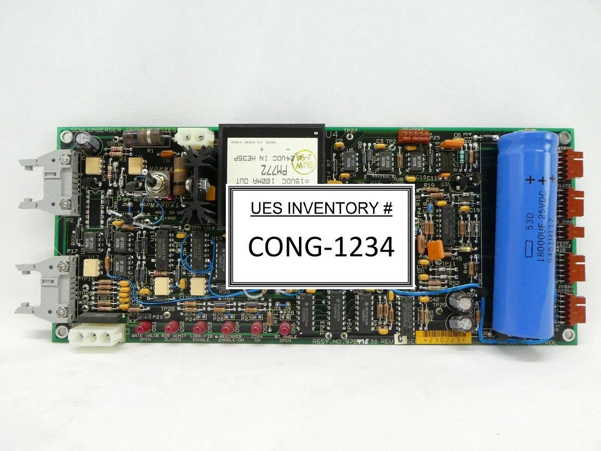Used Schlumberger Technologies 97847530 Vacuum Control PCB Card IDS-1000 Surplus