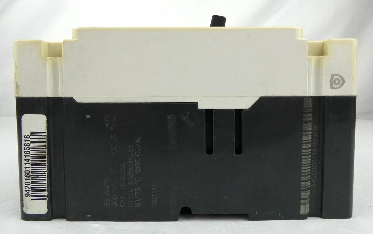 Used Eaton 6639C94G88 Industrial Circuit Breaker FD3035L Working Surplus