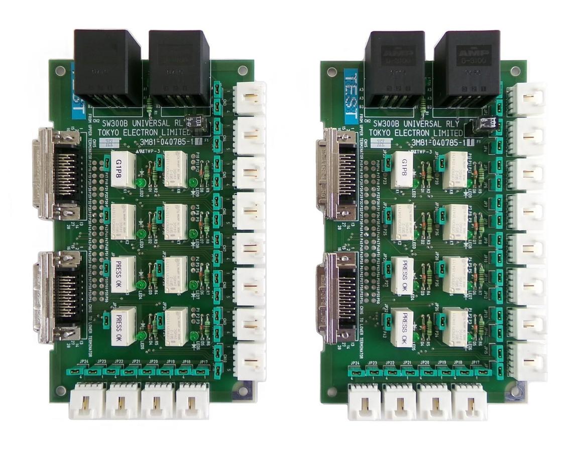 Used TEL Tokyo Electron 3M81-040785-11 Universal Relay PCB Reseller Lot of 2 Working