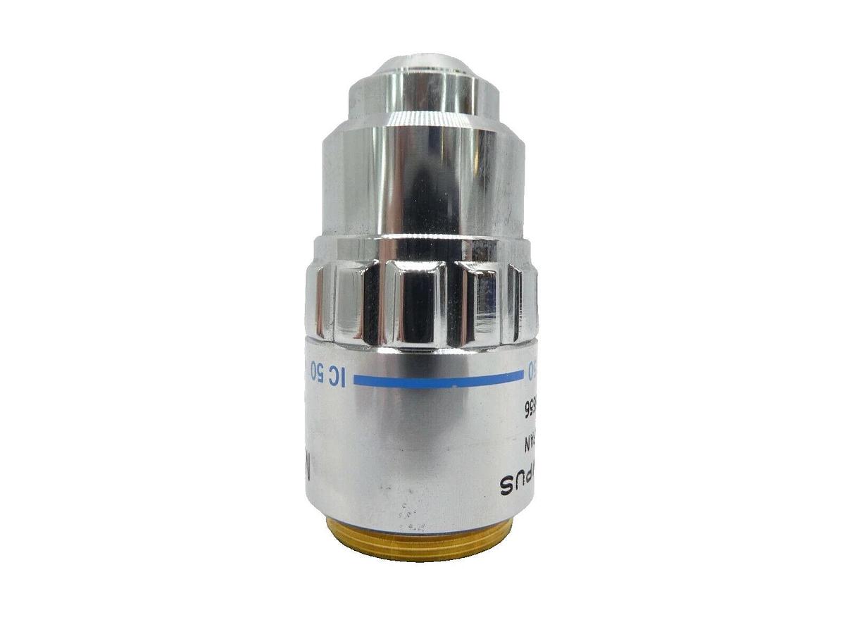 Used Olympus Microscopy MSPlan 50 Microscope Objective 0.80 ∞/0 f=180 IC 50 Working