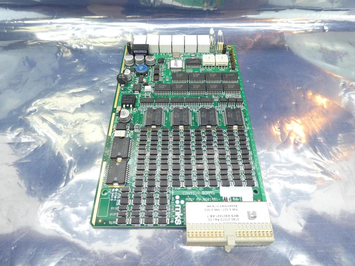 Used MKS Instruments AS01491-AB-1 PCB Card CDN491R AMAT 0190-27072 Missing Face Plate