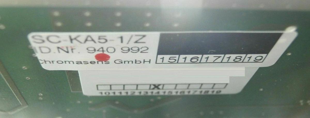 Used Chromasens 940 992 Camera PCB Assembly SC-KA5-1/Z KLA-Tencor WBI 300 Copper Used