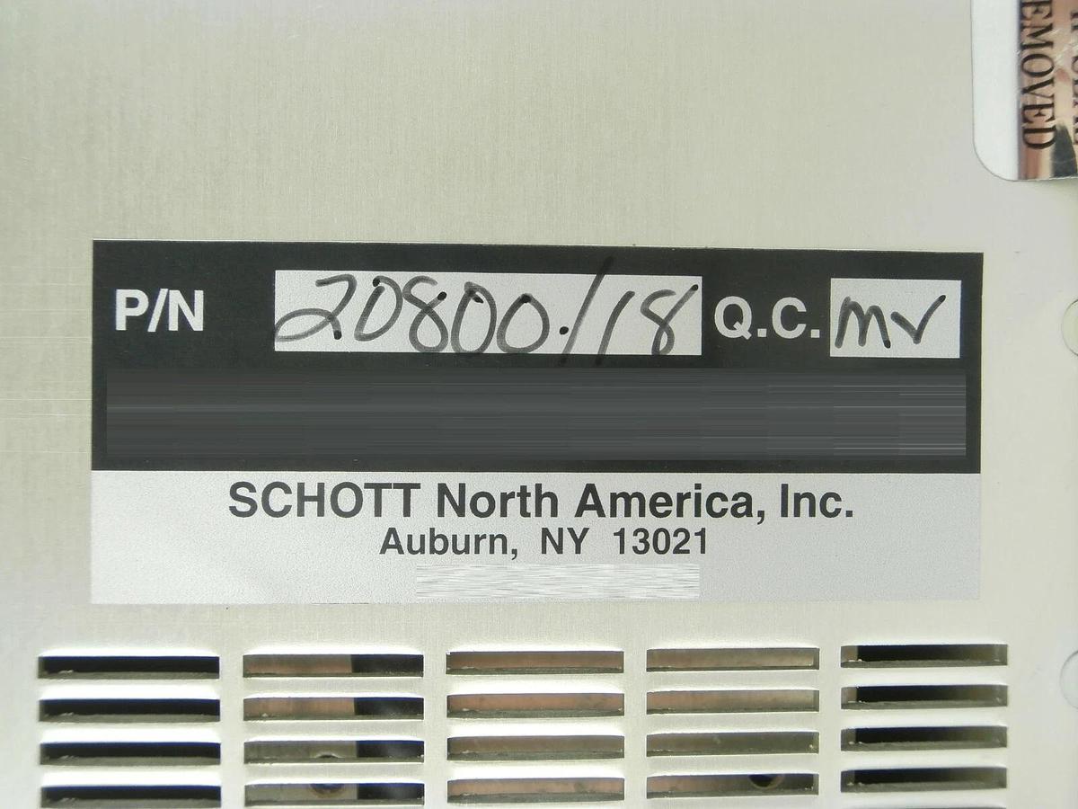 Used Schott 20800-118 Fiber Optic Light Source DCRIII Acu-Gage EKE Tested Working