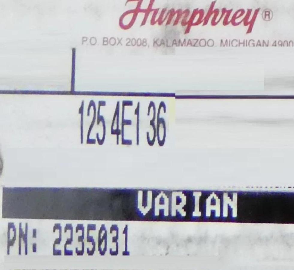 Humphrey 125 4E1 36 Solenoid Valve 1254E136 Varian 2235031 Lot of 9 New