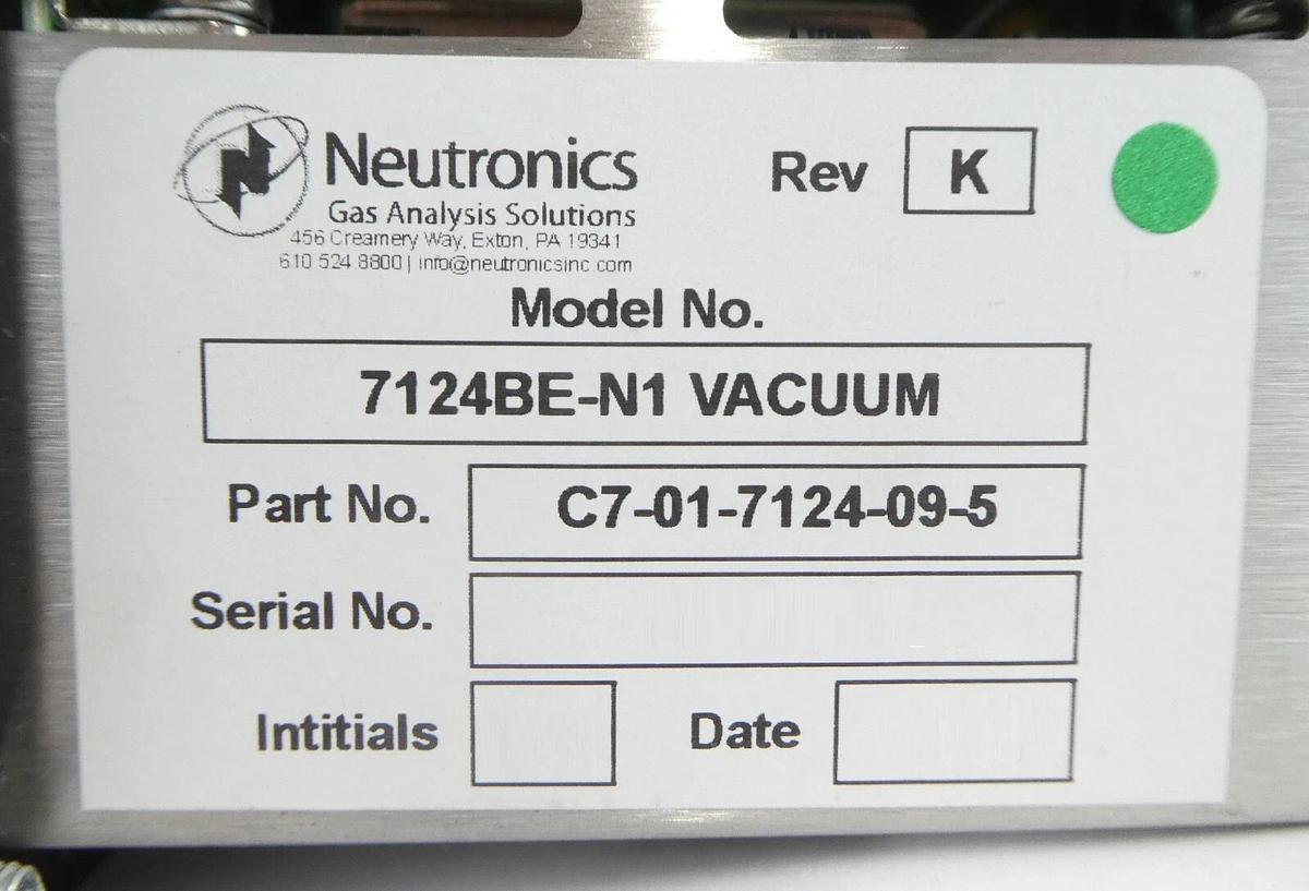 Used Neutronics C7-01-7124-09-5 Gas Analyzer Module 7124BE-N1 Working