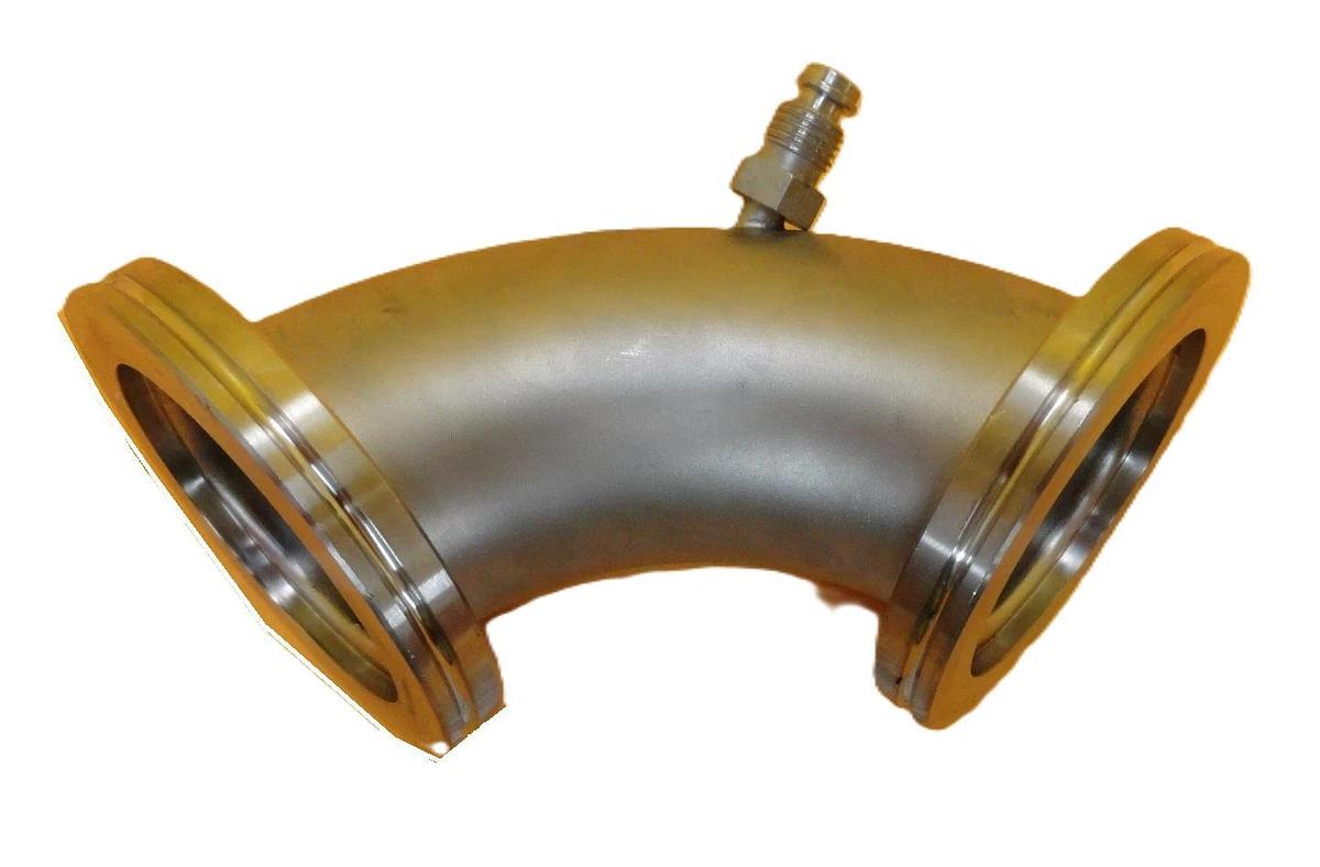 Used MKS Instruments High Vacuum Elbow Tee 90° ISO63 4VCR Stainless Steel Working