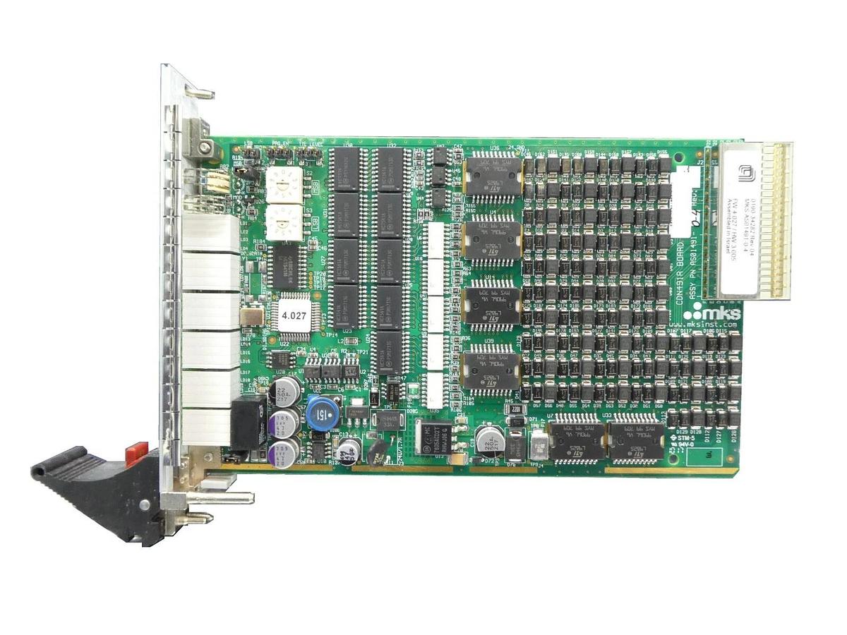 Used MKS Instruments AS01491-0-4 PCB Card CDN91R AMAT 0190-34282 Working Surplus