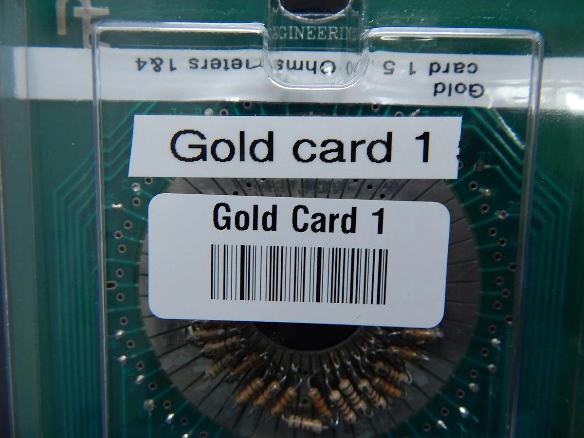 Used Alphatronics Gold Card 1 Probe Card PCB Standard B481 5.20 Ohms Meters 1&4 Used