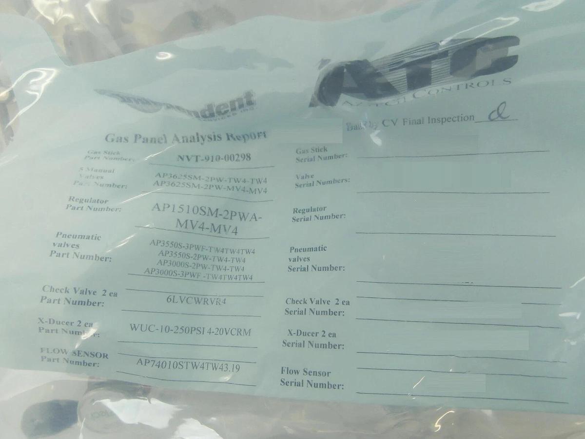 ATC Aztech Controls NVT-910-00298 Gas Panel Assembly New Surplus