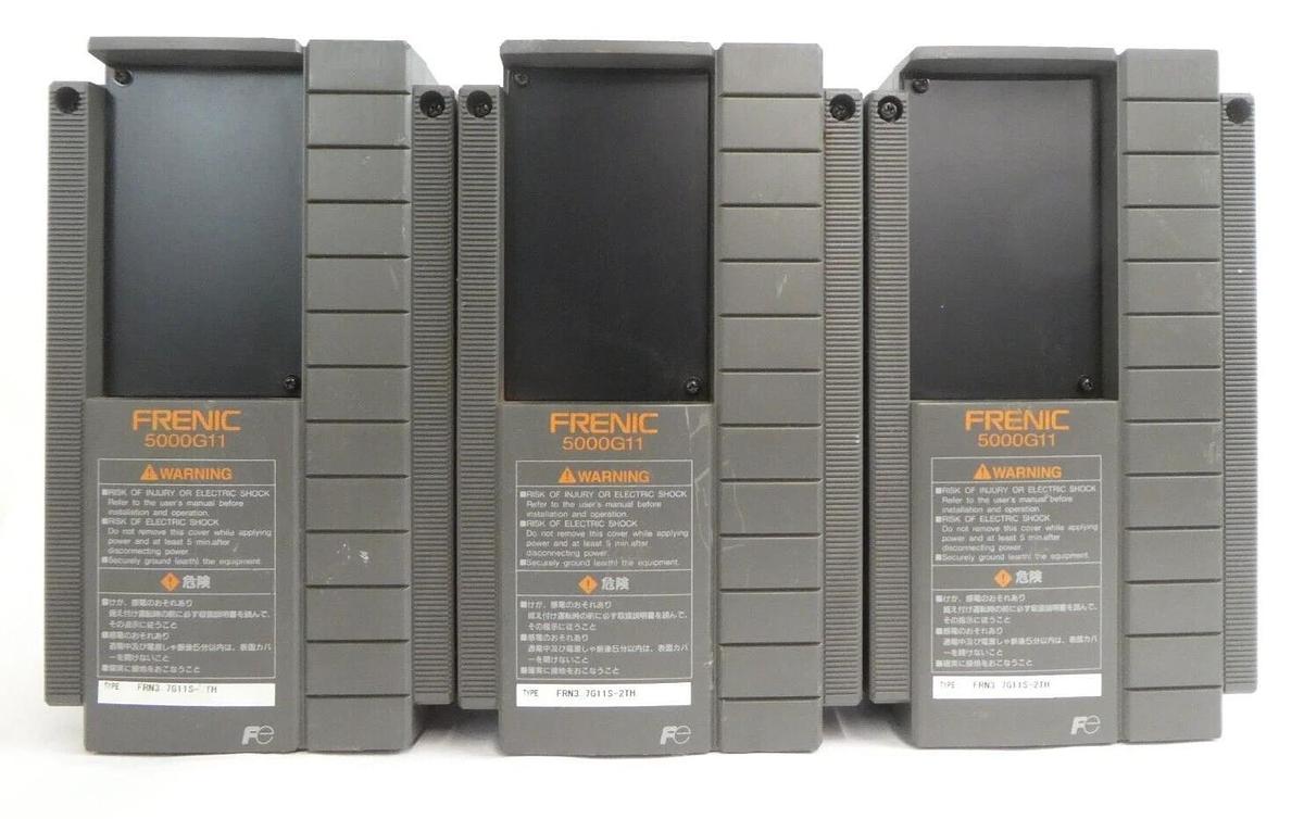Used Fuji Electric FRN3.7G11S-2TH Frequency Changer Frenic 5000G11 Lot of 7 Working