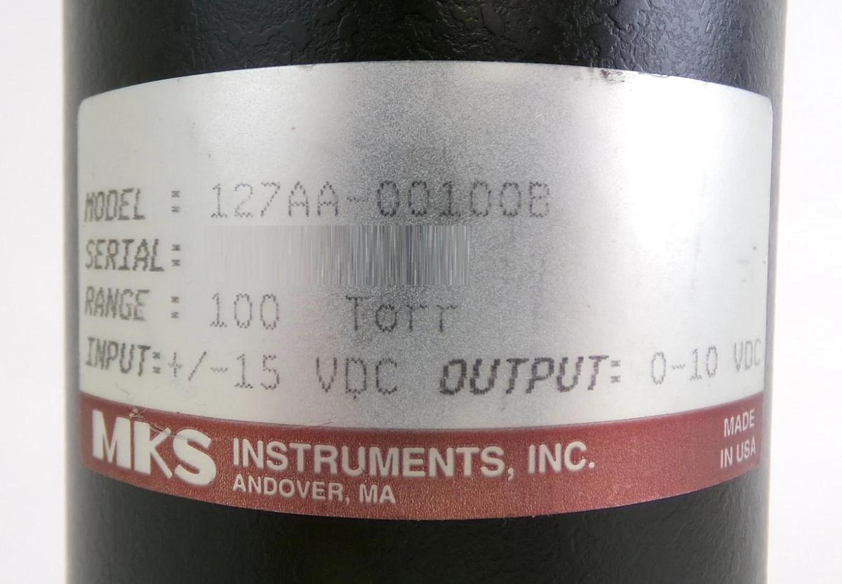 Used MKS Instruments 127AA-00100B Baratron Pressure Transducer Type 127 Working