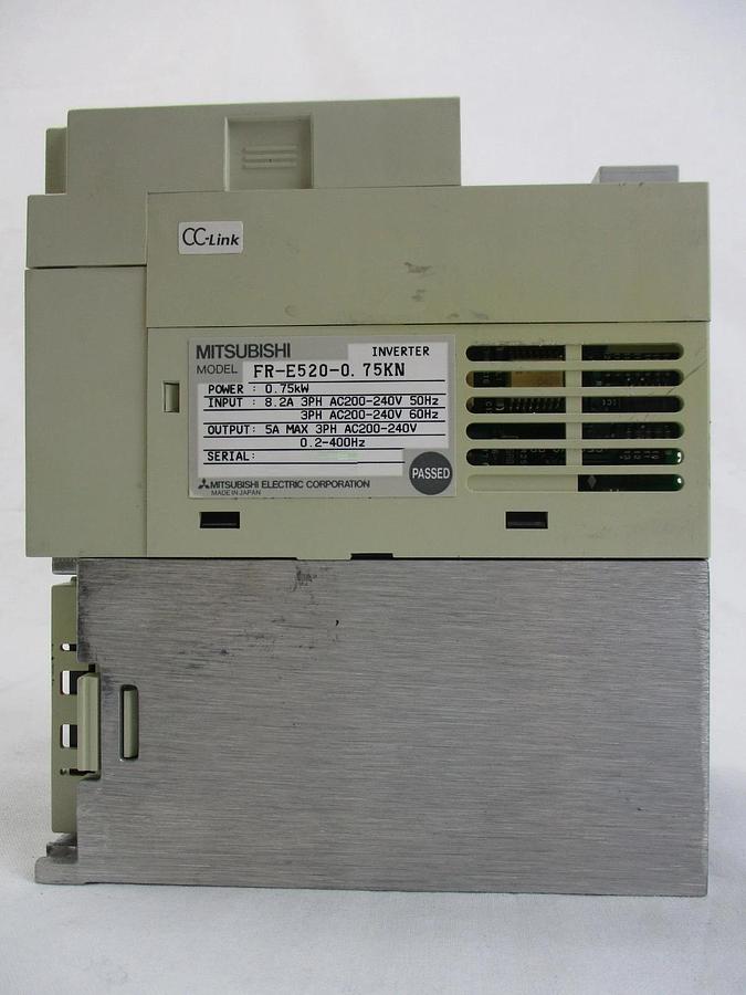 Used Mitsubishi Electric FR-E520-0.75KN Inverter FREQROL-E500 Reseller Lot of 2 Spare