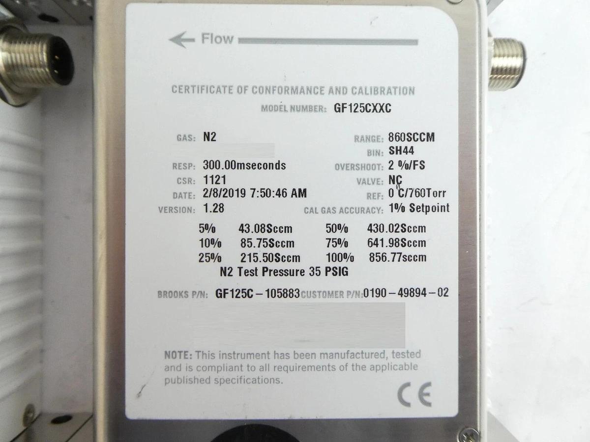 Used Brooks Instrument GF125CXXC Mass Flow Controller MFC Lot of 12 Working Surplus