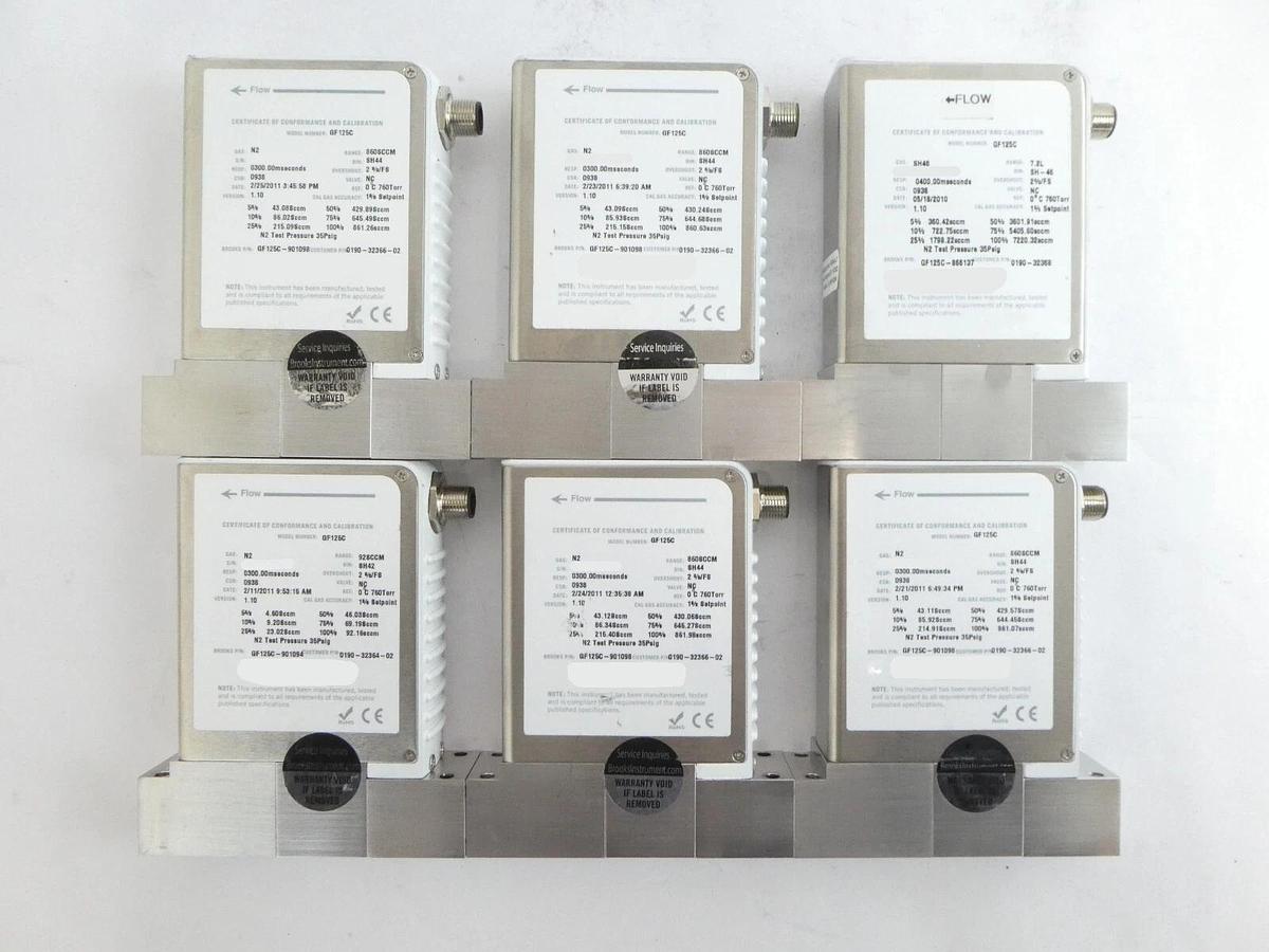 Used Brooks Instrument GF125C Mass Flow Controller MFC Reseller Lot of 16 Working