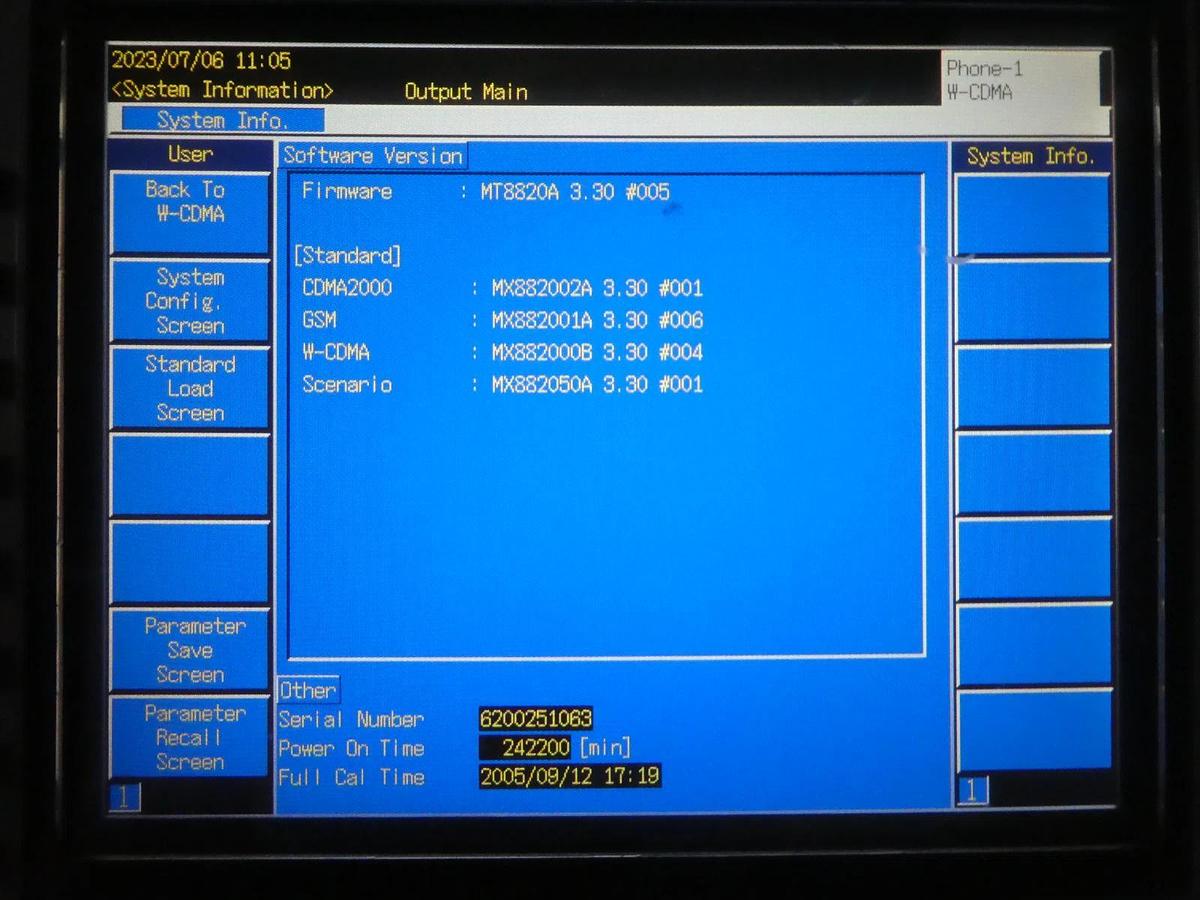 Used Anritsu MT8820A Radio Communication Analyzer 30MHz-2.7GHz Bent Connectors Spare