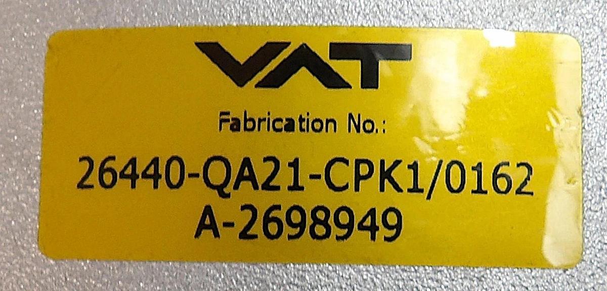 Used VAT 26440-QA21-CPK1 High Vacuum HV Angle Valve Bellows Series 26 Working