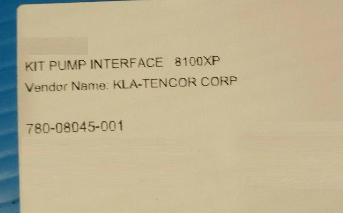 KLA-Tencor 780-08045-001 8100XP Pump Interface Kit Varian VSEA NW-40-R/O New