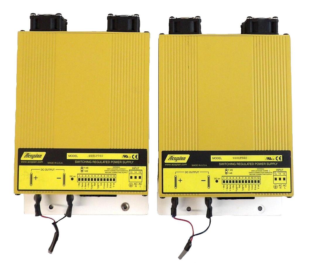 Used Acopian W48LT940 Regulated Power Supply S Cubed Flexi Lot of 2 Working Surplus