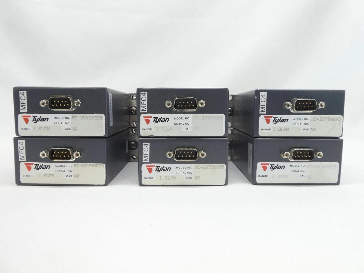 Used Tylan FC-2979MEP5 Mass Flow Controller MFC 1 SLPM Ar Reseller Lot of 6 Working