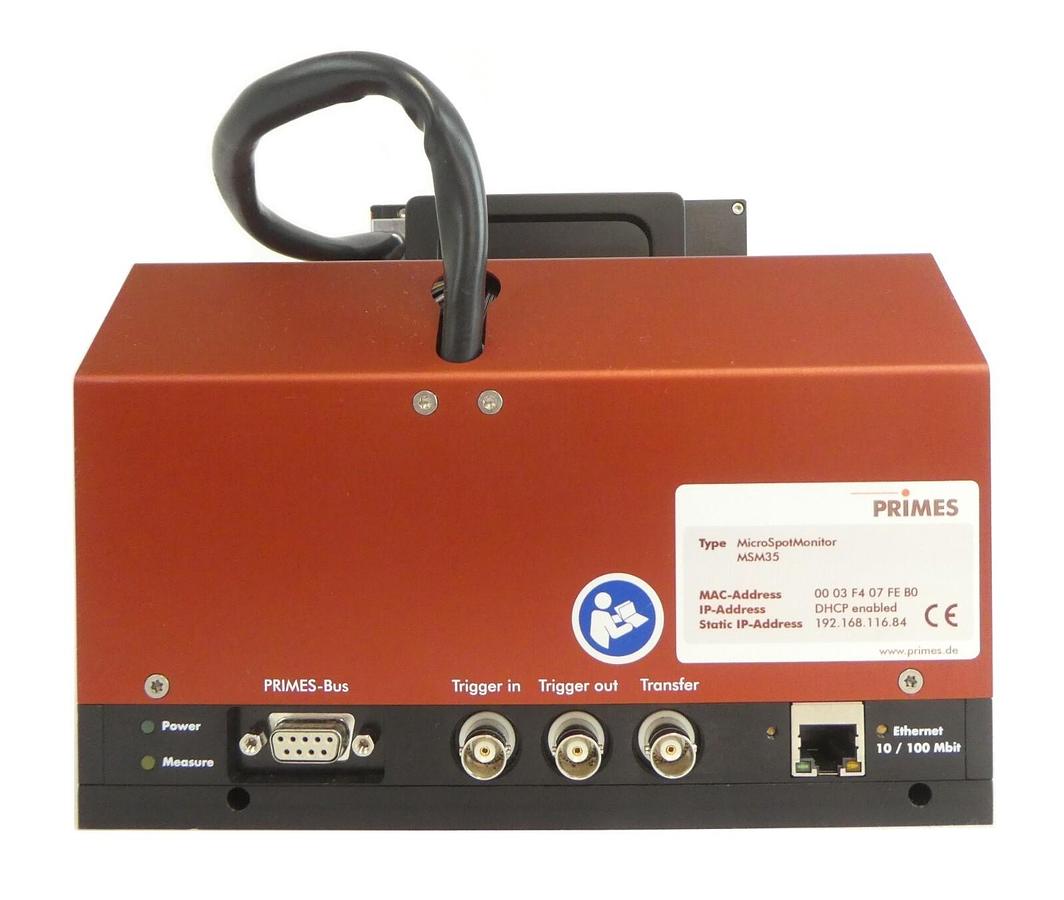 Used Primes MSM35 MicroSpotMonitor Laser Beam Diagnostics Tool Untested As-Is