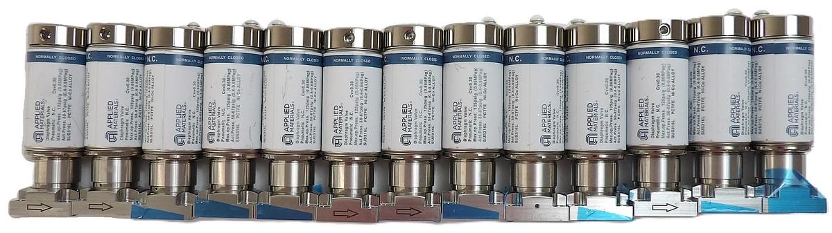 Used AMAT Applied Materials 0190-51313 Diaphram Valve Lot of 13 Working