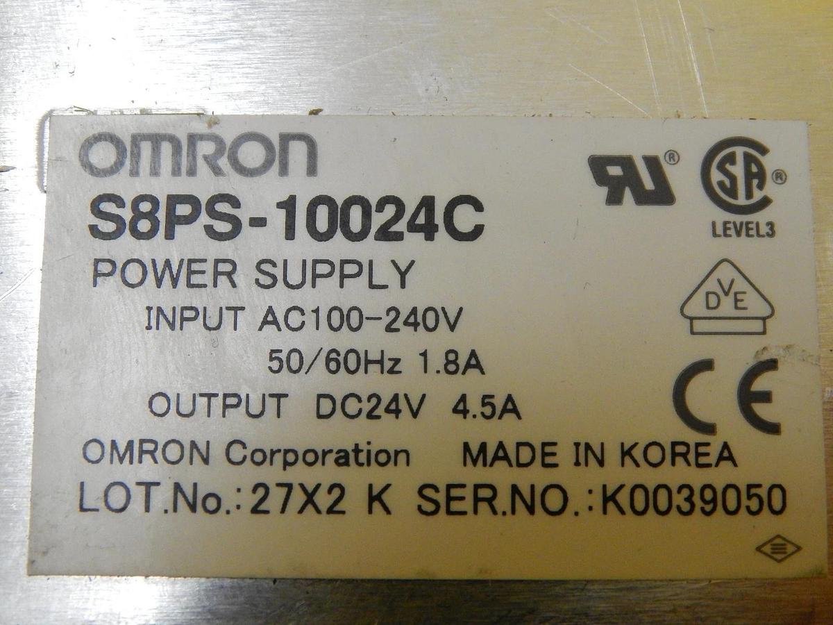 Used Omron S8PS-10024C 24V DC Power Supply Used Working