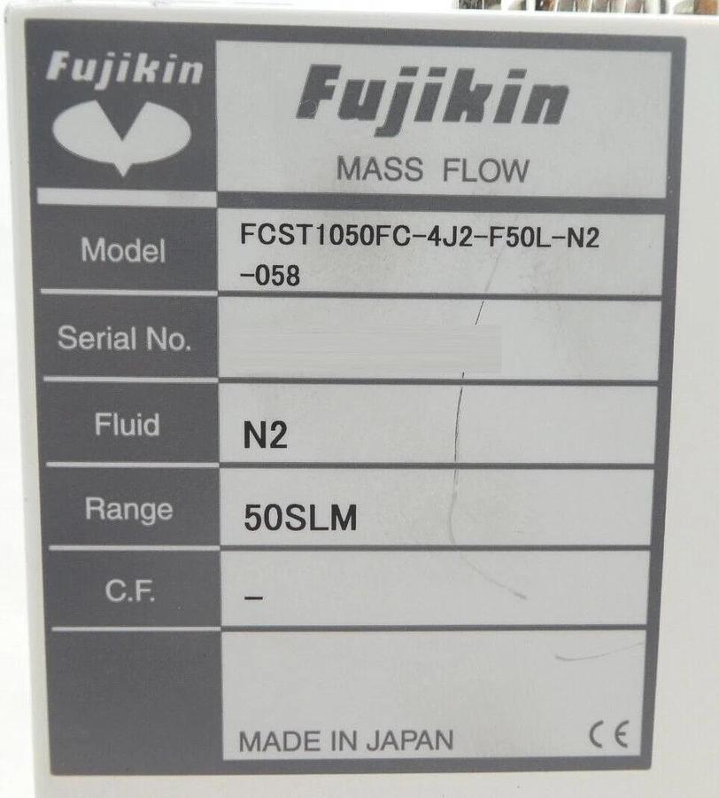 Used Fujikin FCST1050FC-4J2-F50L-N2-058 Mass Flow Controller MFC AGD11R-4R Lot of 2