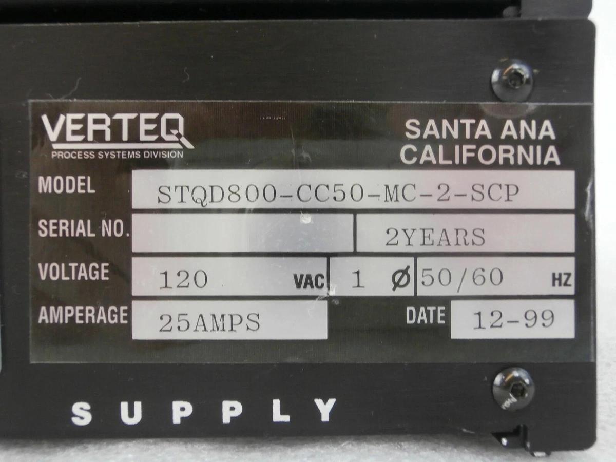 Used Verteq Process Systems Megasonic Sunburst-Turbo Dual Power Supply Stack Working