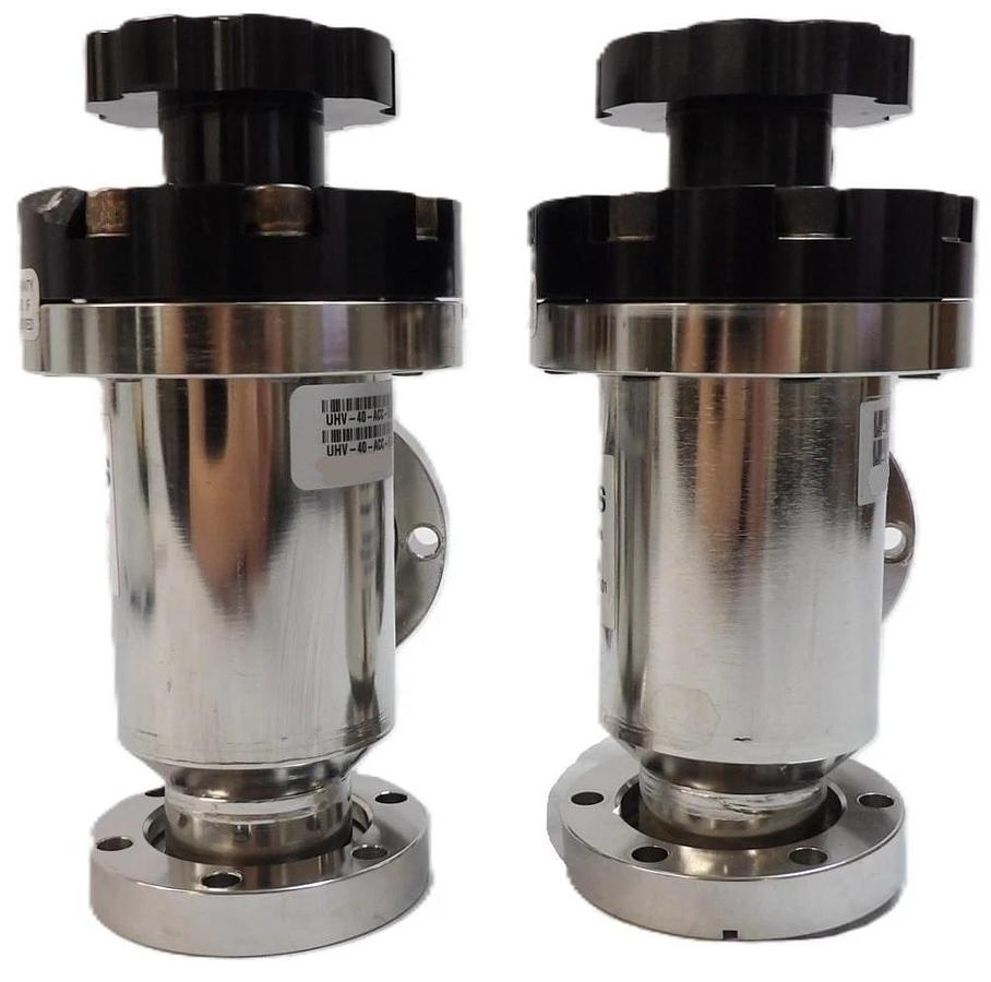 Used MKS Instruments UHV-40-ACC-EAVM Manual UHV Isolation Valve Lot of 2 Working