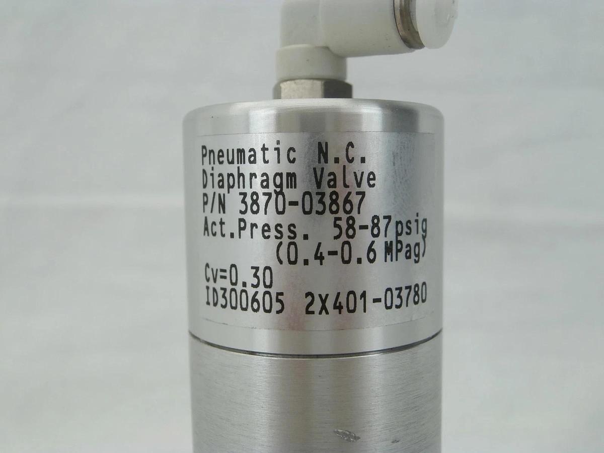 Used AMAT Applied Materials 3870-03867 Pneumatic N.C. Diaphragm Valve Working Surplus