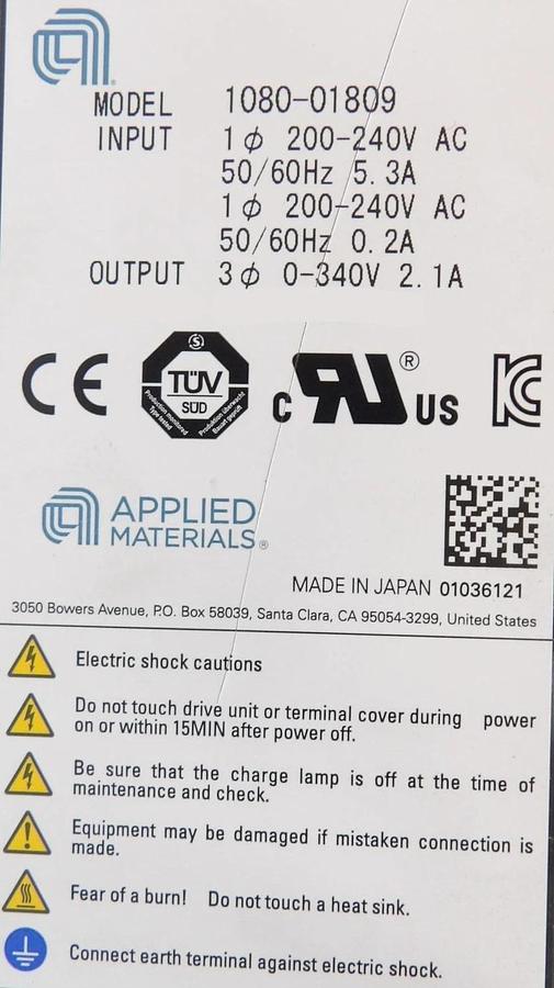 Used AMAT Applied Materials 1080-01809 Servo Drive Assembly 0190-83801 Lot of 2 Worki