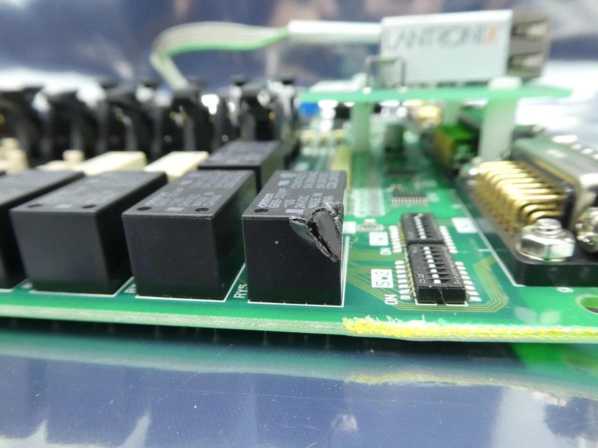 Used Sinfonia SBX08-000089-11 SLPCPU6A PCB SBX93-100149-11 Shinko Damaged Relay As-Is