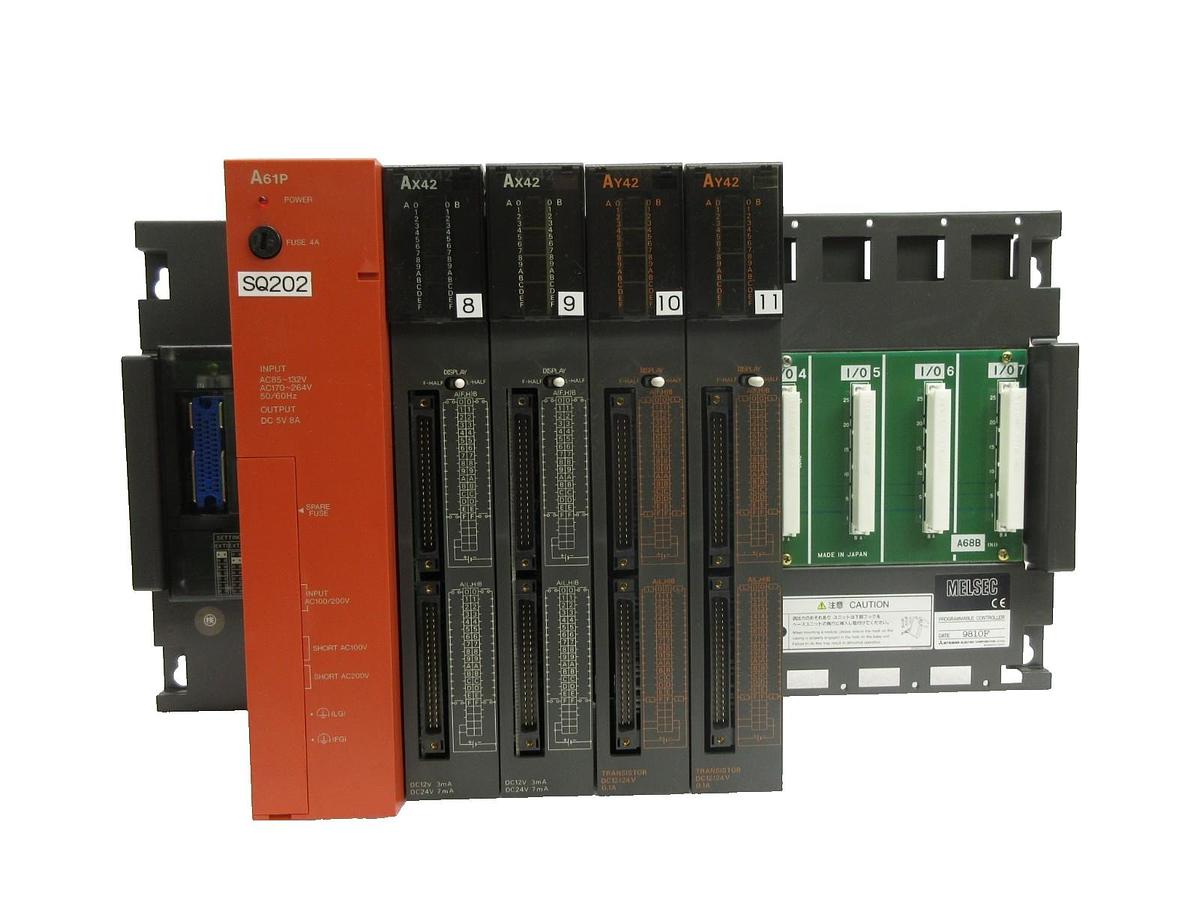 Used Mitsubishi A61P Programmable Logic Controller PLC MELSEC Used Working