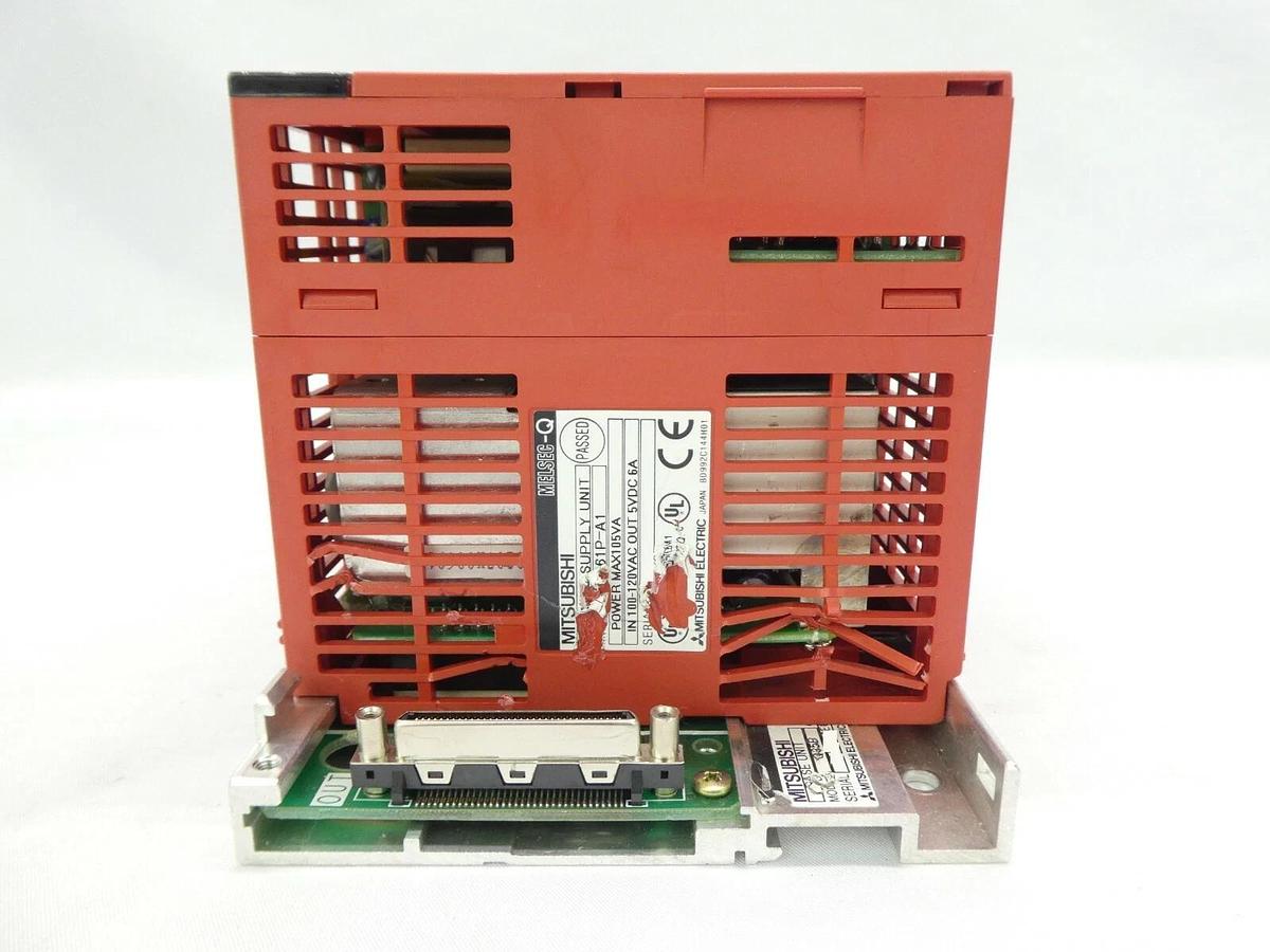 Used Mitsubishi MELSEC-Q PLC Control Assembly Q02HCPU QX42 QY41P Damaged Case As-Is