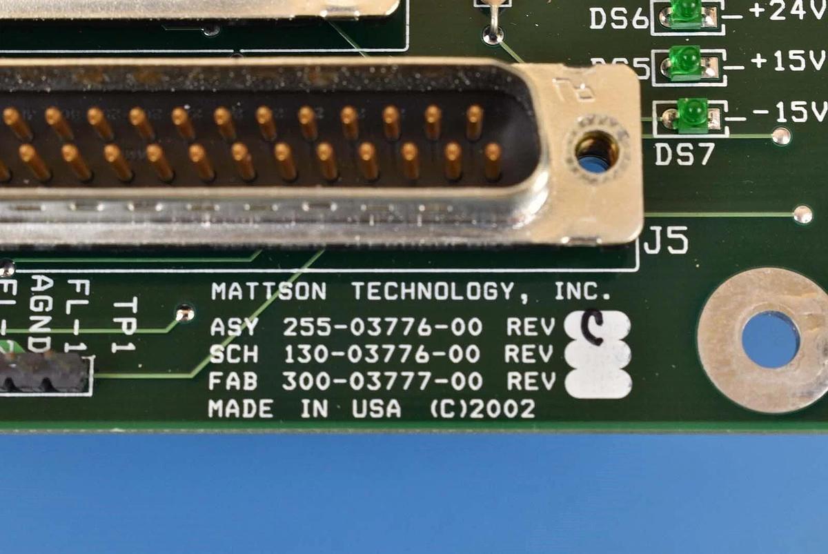 Used Mattson 255-03776-00 PCB MFC I/F 4 Gas