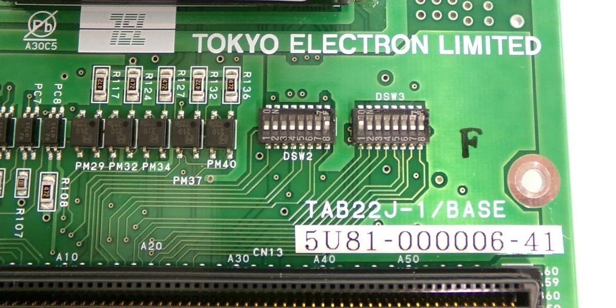 Used TEL Tokyo Electron 5U81-000006-41 PCB TAB22J-1/BASE Working Surplus