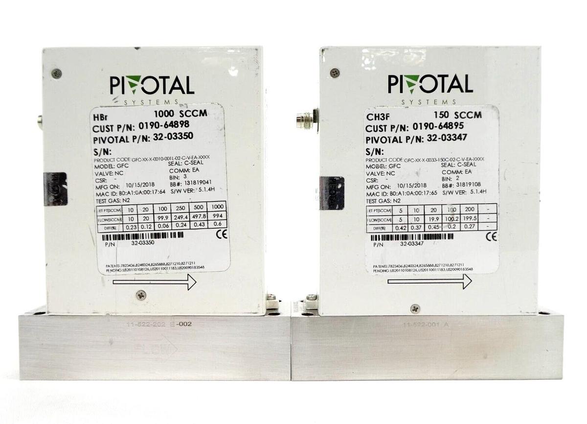 Used Pivotal Systems GFC Mass Flow Controller MFC 32-03298 32-03351 Lot of 12 Working