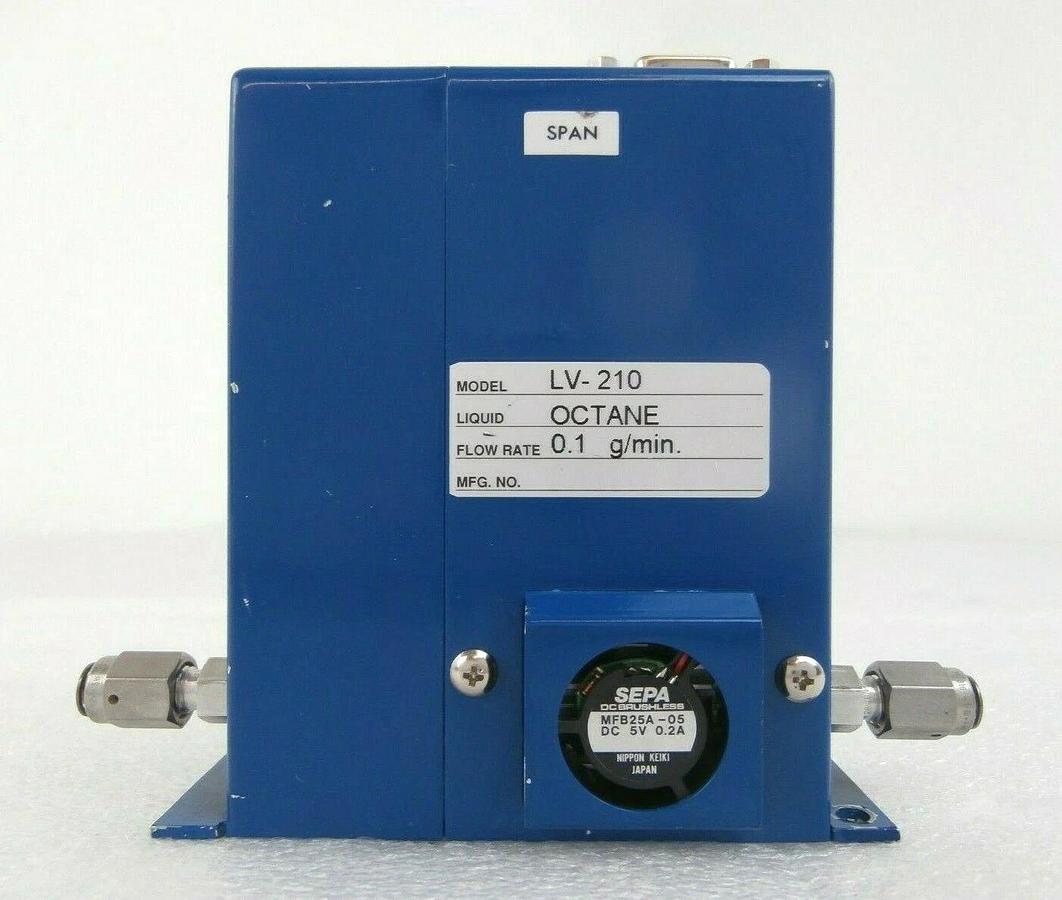 Used STEC LV-210 Liquid Mass Flow Meter 0.1 g/min Octane Working Surplus