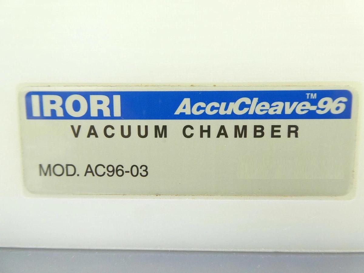 IRORI AC96-03 Cleaving Station Vacuum Chamber AccuCleave-96 New Surplus