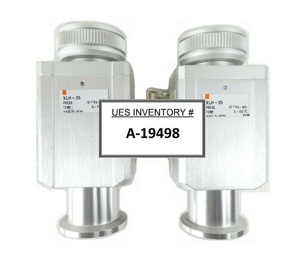 Used SMC XLH-25 High Vacuum Angle Valve Lot of 2 TEL Tokyo Electron Trias Working