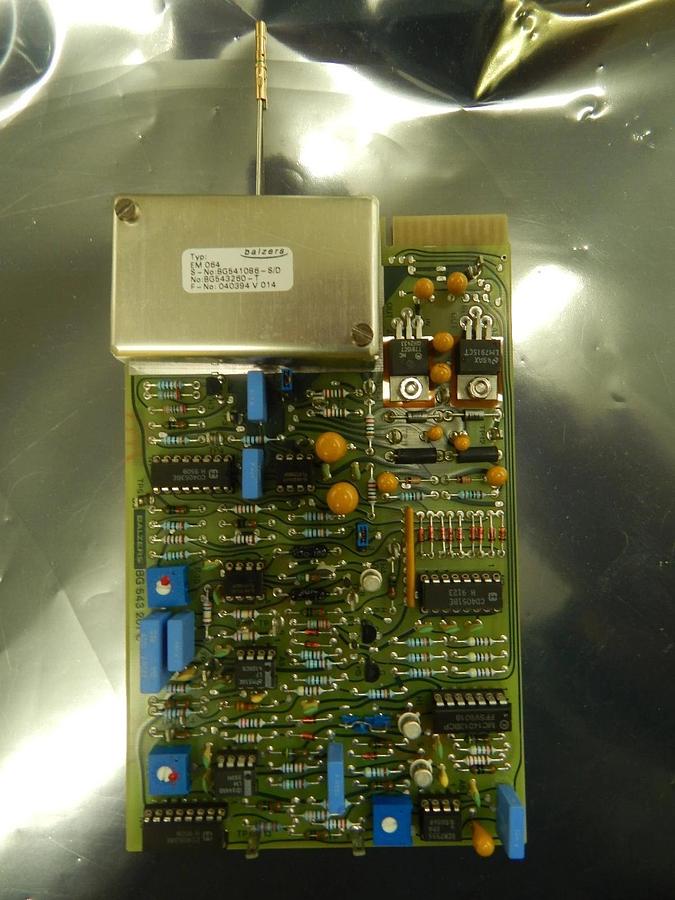 Used Balzers BG 541 086-S/D Partial Pressure Gauge PCB Card EM 064 Used Working