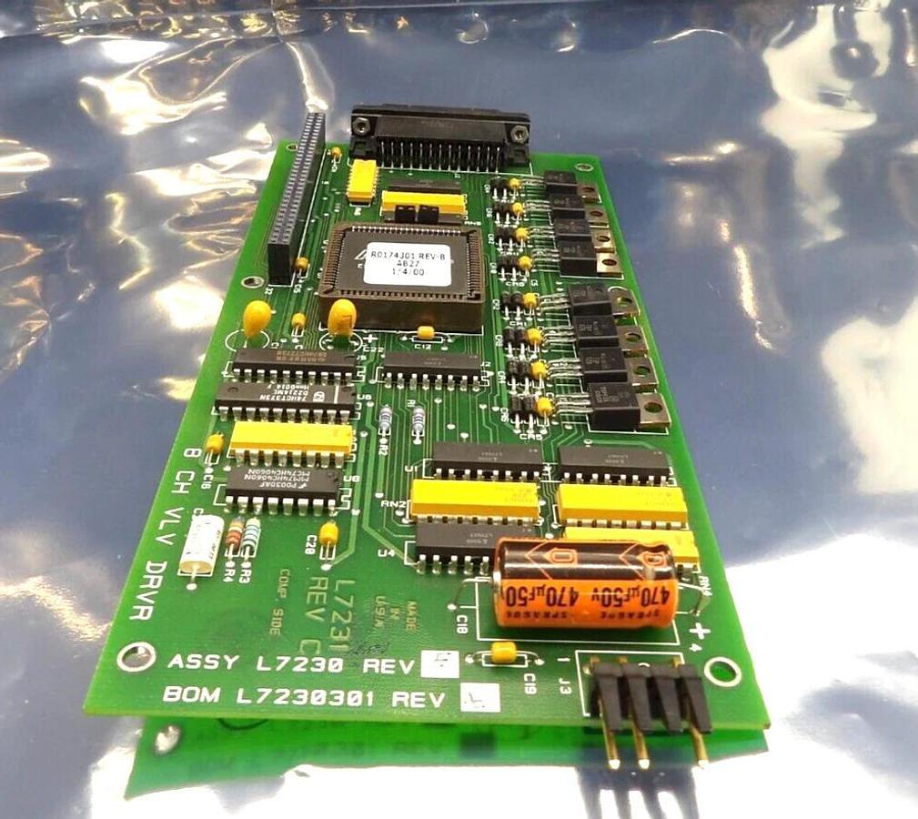 Used Varian L7231 8 Channel Valve Driver PCB Board Assembly Working Surplus